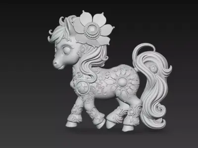 Christmas Creations - Stylised Cute Holiday Little Pony Horse 3D print model