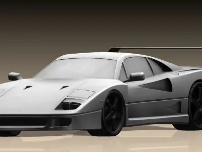 Ferrari F40 - Your Childhood Dream Car Ready for 3D Printing  3D print model