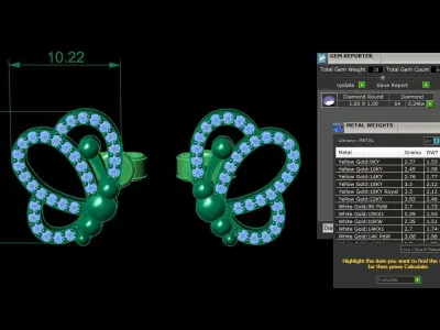 Jewelry Earring 3D print model