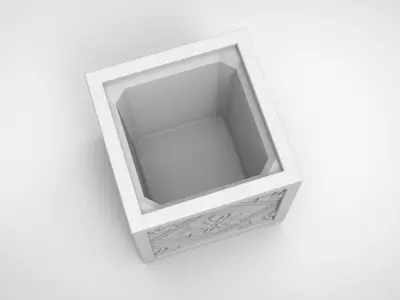 Japanese retro tiles pattern vase 3D print model