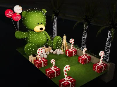 Bear Christmas 3D model