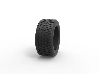 Race tire 3 Scale 1 to 25 3D print model