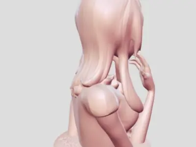 girl bust 3D print model
