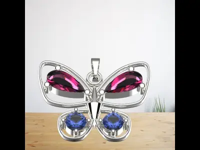 butterfly pendant  3D print model