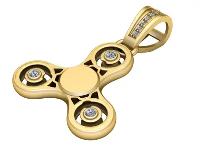 Luxury Fidget Spinner Pendant 3D print model