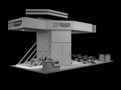 Booth Exhibition Stand a628 3D model