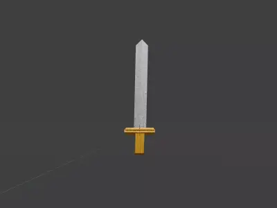 Low Poly Sword Free low-poly 3D model