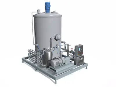 Industrial Machine  Low-poly 3D model