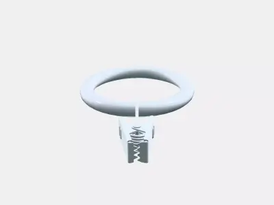 SYRLIG Curtain ringcliphook Low-poly 3D model