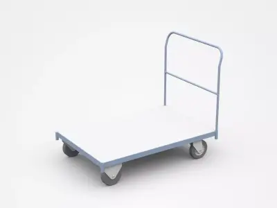 Container Cart On Wheels 3D model