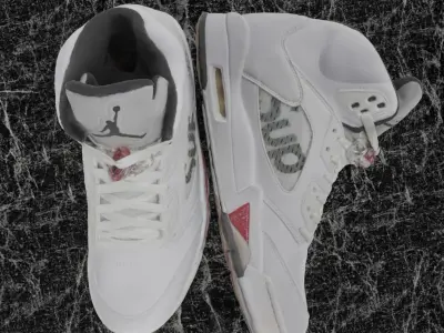 NIKE AIR JORDAN 94 SUPREME 3D SHOE - WHITE Low-poly 3D model