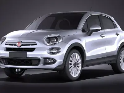 Fiat 500X 2015 VRAY 3D model