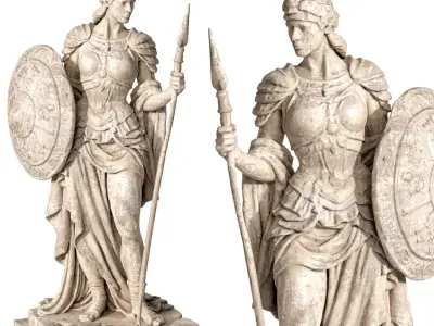 2 Warrior Goddess 3D model