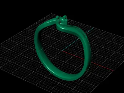 STL 3DM Print Ready Women Diamond Ring Lightweight Printable  3D print model shop