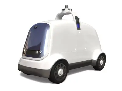 Delivery Dron Nuro R1 Low-poly 3D model