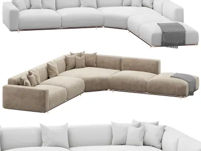 BOHEME sofa by rugiano 3D model