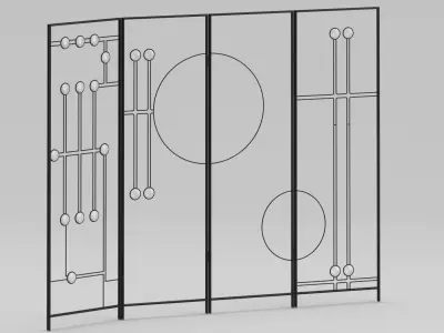 Fireplace Panel 02 Screen 3D model
