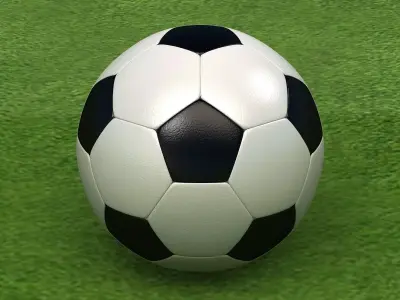 Soccer Ball with Play Ground Low-poly 3D model