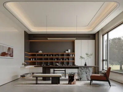 Luxury villa interior 3D model