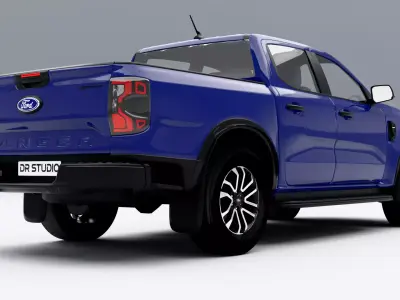 Ford Ranger Next-Gen 2023 Sport Low-poly 3D model
