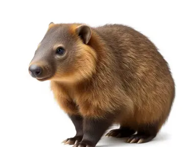 Fuzzy Wombat Critter model pack Low-poly 3D model