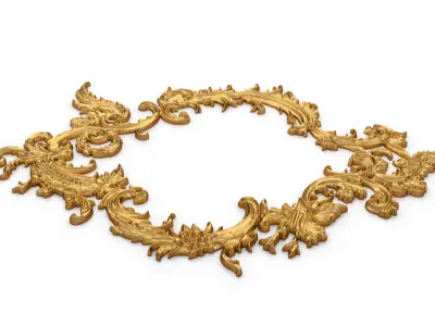 Plaster decorative frame ornament 27 3D model