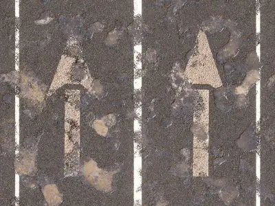 Wet asphalt 39 png pbr seamless 4k 3D model