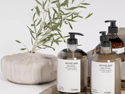 Bathroom decorative set H55 3D model