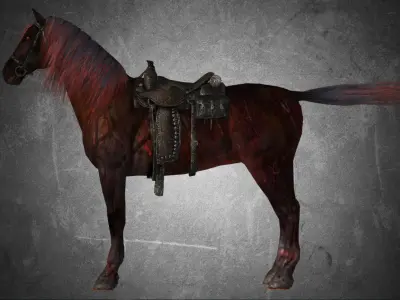 Horse - War 3D model