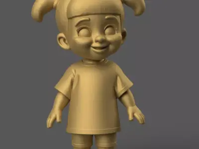 Boo Model from Monsters Inc - Fun Desk Decor 3D STL  3D print model