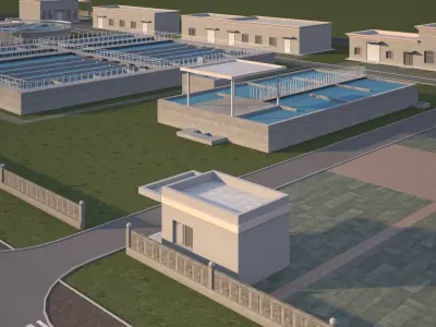 Small sewage treatment plant 3D model