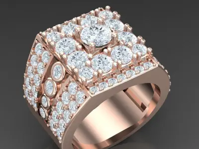 Luxury Men Rings Designs 4MR066 3D print model