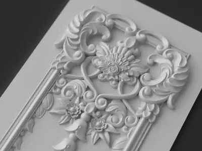 CNC Wall Panel Sculpted Ornament vol 4 3D print model