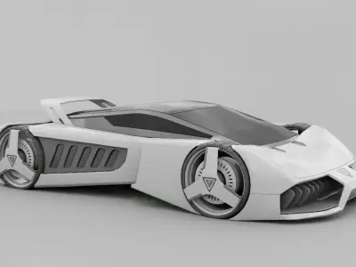 sci-fi sport car  3D model