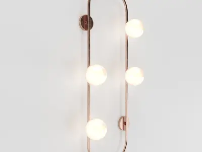 Luxury Nordic Glass Ball -  Wall ligth 3D model