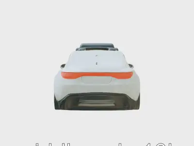 Futuristic Flying Car Taxi Concept Low-poly 3D model