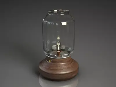 Retro vintage style lamp Low-poly 3D model