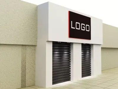  Car service entrance logo sign a615g 3D model