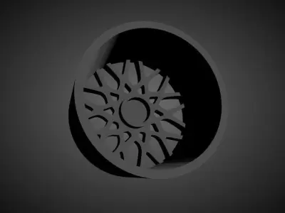 BBS RX-R scalable and Printable rim 3D print model