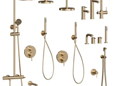 Abber Emotion Faucet Set 3D model