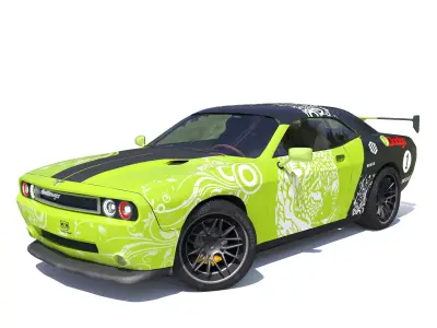 dodge challenger racing 3D model