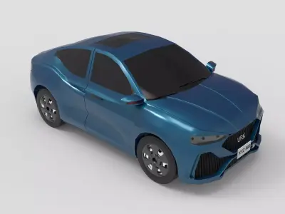 modern  Car Low-poly 3D model