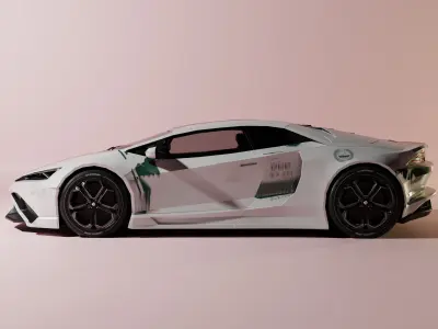 Next-Gen Supercar Concept Model Low-poly 3D model