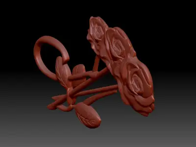 Rose Brooch 3D print model