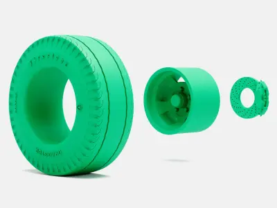 15x10 US Indy Mag Wheel Firestone Dragster Slick 3D print model