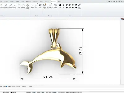 Dolphin Pendant 3D print model