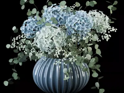 Hydrangea bouquet 3D model