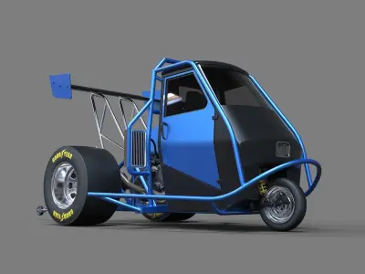 Ape car dragster 3D model