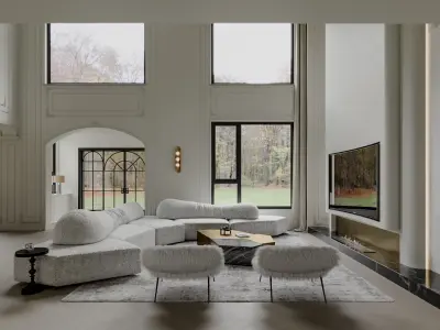 Luxury French Villa 3D model