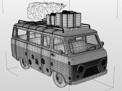 UAZ toy car 3D model